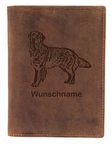 Greenburry EU Heimtierausweis Hülle Impfpasshülle Hund Motiv Golden Retriever + Wunschname von Greenburry