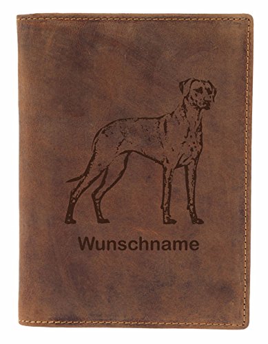 Greenburry Impfbuchhülle geeignet für Heimtierausweis mit Rhodesian Ridgeback Motiv I Wunschnamen von Greenburry