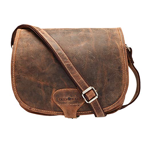 Greenburry Jagdtasche Umhängetasche Vintage-Look Leder in Braun von Greenburry