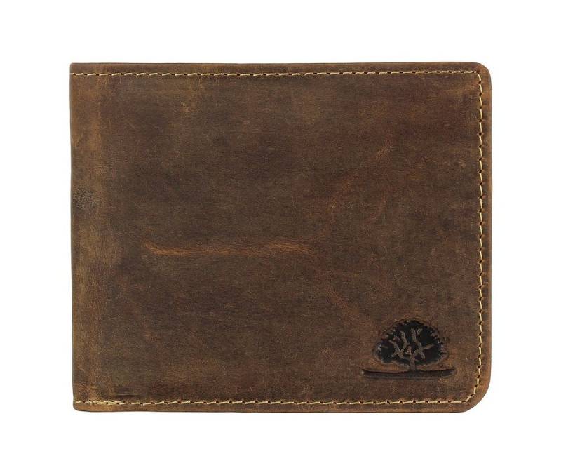 Greenburry Kartenetui Vintage RFID Leder Kartenetui mit Scheinfach Geldbörse ohne Münzfach von Greenburry