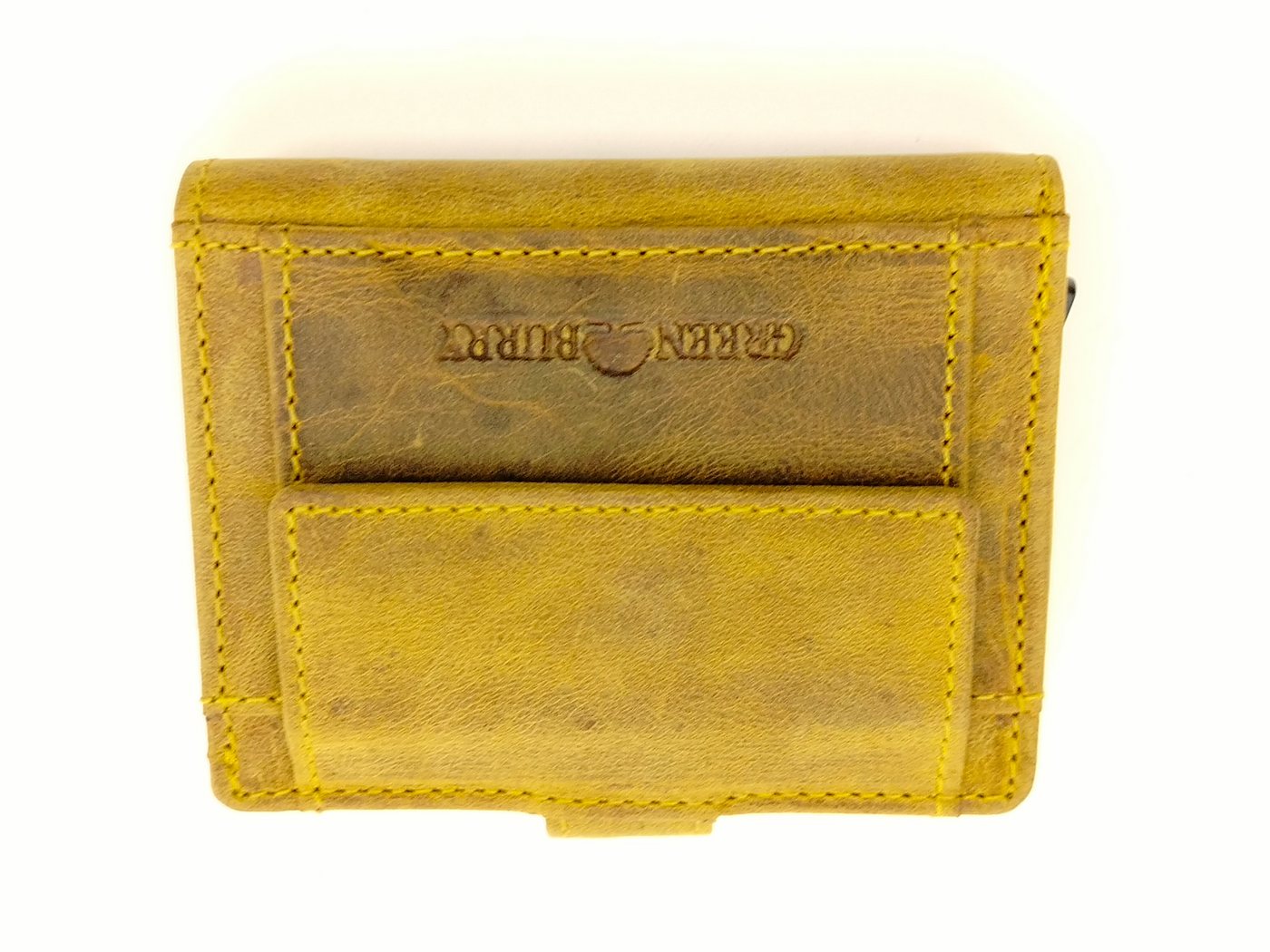 Greenburry Kartenetui Vintage original RFID card slider coin tan von Greenburry