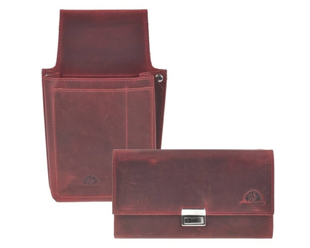 Greenburry Kellnerbörse Vintage, Set, Kellnertasche + Börse, Holster, Portemonnaie, rustikales Leder von Greenburry