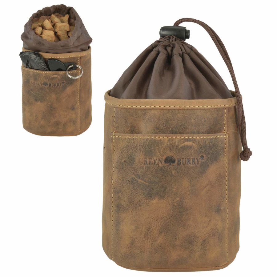 Leckerlibeutel Leder "Vintage Dogs" 1601 | Greenburry.de von Greenburry