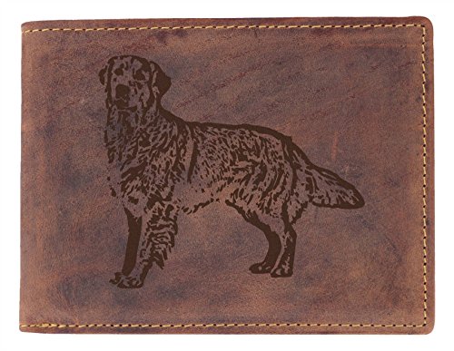 Greenburry Leder Geldbörse mit Hunde Motiv Golden Retriever von Greenburry