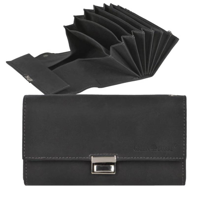 Kellnerportemonnaie Leder 17x9cm "Vintage Black" schwarz | Greenburry.de 1785-BL-20 von Greenburry