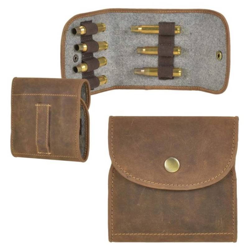 Munitionstasche Leder 11x11cm 7er "Vintage Hunting" antikbraun | Greenburry.de von Greenburry