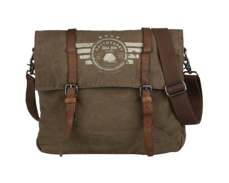 Greenburry Messenger Bag Aviator Messenger Schultertasche Umhängetasche FlapBag 5901 von Greenburry