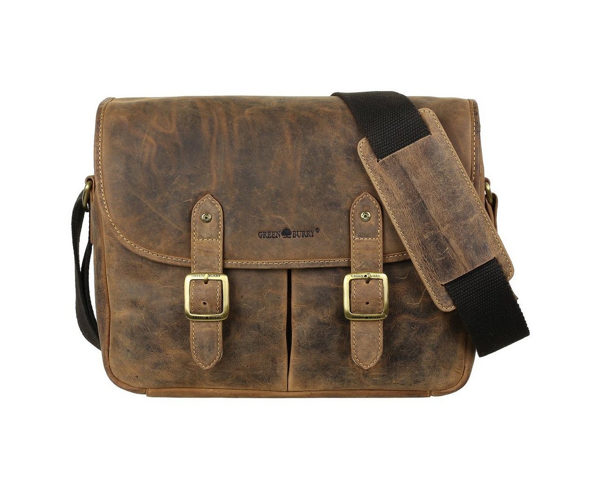 Greenburry Messenger Bag Vintage Leder Kameratasche Camera Bag Fototasche 1594-25 von Greenburry