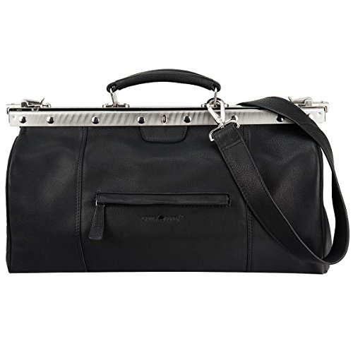 Greenburry OILY TUMBLED Aktentasche Doktortasche Schwarz 44x16x28 cm von Greenburry