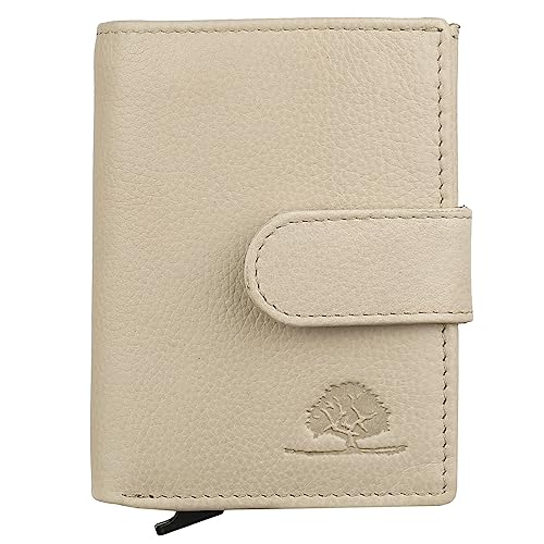Greenburry RFID Leder Card-Slider Kings Nappa Kartenetui Kreditkartenetui 1150, Farbe:Beige von Greenburry