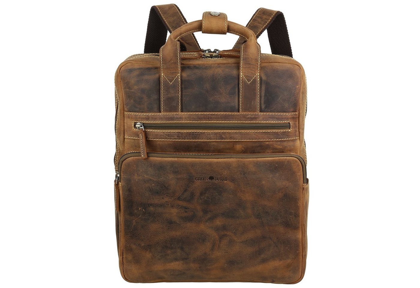 Greenburry Rucksack Vintage Business Leder Rucksack Backpack Daypack 1567-25 von Greenburry