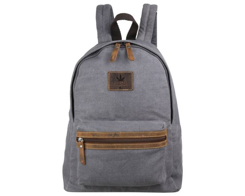 Greenburry Rucksack Vintage Hemp Rucksack Hanf Backpack Daypack 5921, Material aus 55% Hanffasern und 45% Baumwolle in Verbindung mit Leder von Greenburry