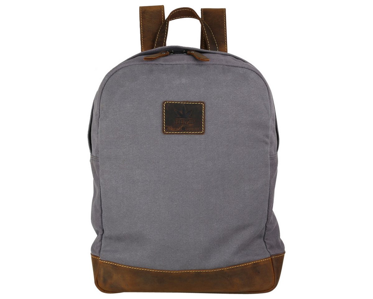Greenburry Rucksack Vintage Hemp Rucksack Hanf Backpack Daypack 5922, Material aus 55% Hanffasern und 45% Baumwolle in Verbindung mit Leder von Greenburry