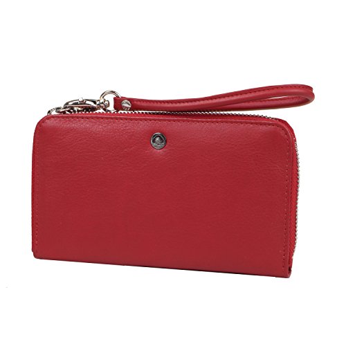 Greenburry Spongy Nappa Geldbeutel Leder Portemonnaie rot | Querformat von Greenburry