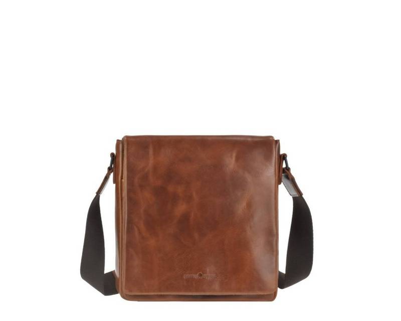 Greenburry Umhängetasche "Newport" Leder Tasche 26x25cm Herren Damen, Hauptfach 22x22cm, 160cm Schultergurt von Greenburry