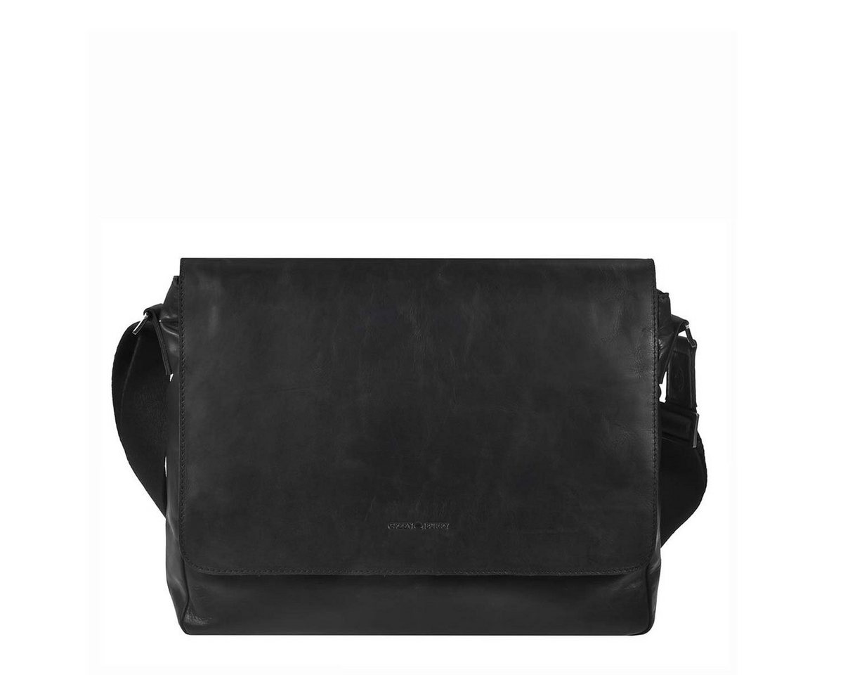 Greenburry Umhängetasche Pure Black, Schultertasche 38x27cm, Messengerbag, Damen Herren Greenburry Umhängetasche Pure Black, Schultertasche 38x27cm, Messengerbag, Damen Herren von Greenburry
