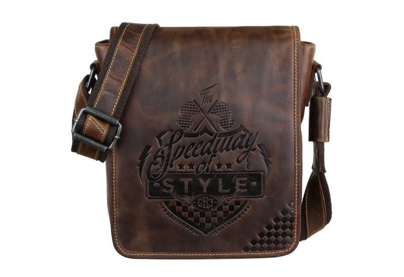 Greenburry Umhängetasche Racing Collection Leder Umhängetasche Schultertasche 0837 von Greenburry