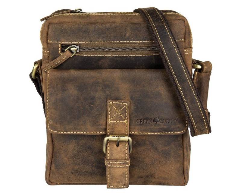 Greenburry Umhängetasche Vintage Leder Crossover Bag Umhängetasche Schultertasche 1663-25 von Greenburry