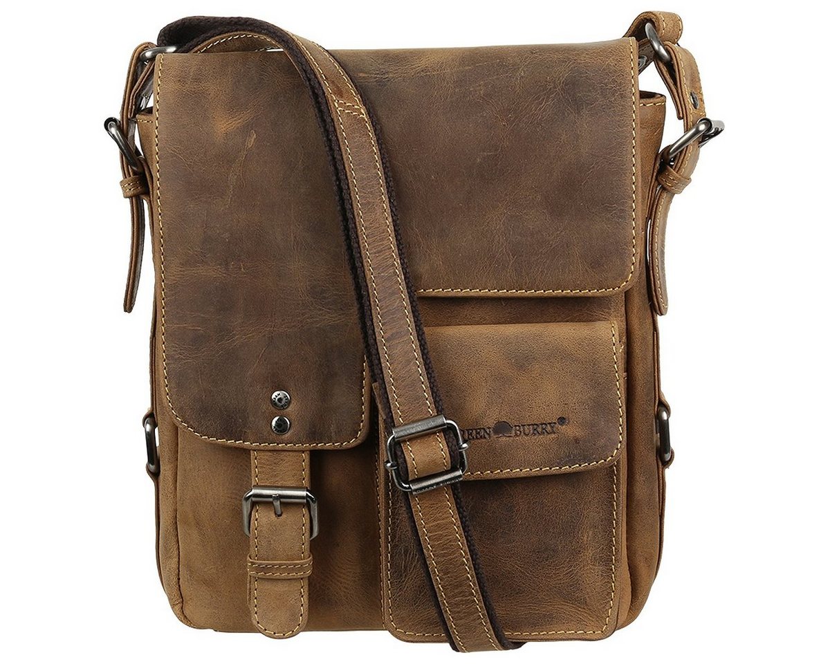 Greenburry Umhängetasche Vintage Messenger Tasche Leder Umhängetasche braun 1912M-25 von Greenburry