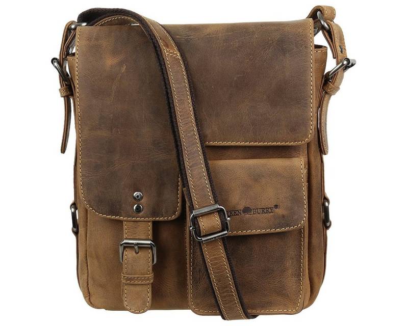 Greenburry Umhängetasche Vintage Messenger Tasche Leder Umhängetasche braun 1912M-25 von Greenburry