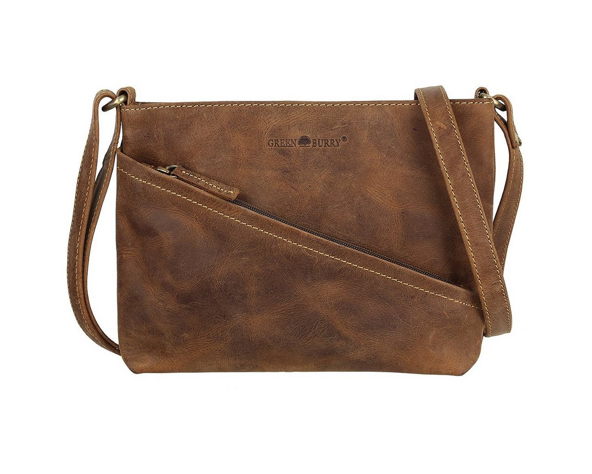 Greenburry Umhängetasche Vintage kleine Leder Umhängetasche Schultertasche 1582-25 von Greenburry