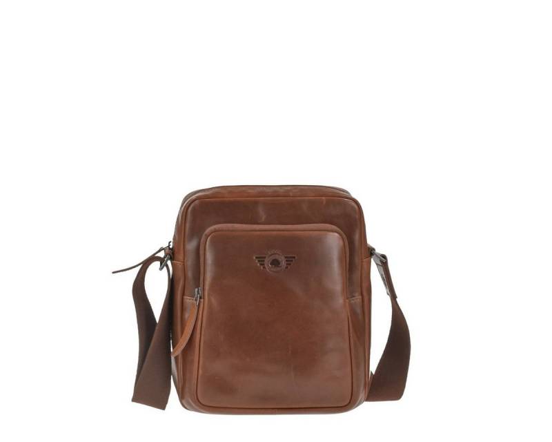 Greenburry Umhängetasche "Waxy Vintage" Schultertasche für Damen und Herren 20x24cm, kompaktes Format mit vielen Fächern und 150cm Schultergurt von Greenburry