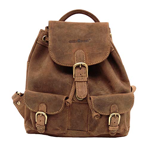 Greenburry VINTAGE 1711S-25 Leder Daypack S kleiner Rucksack Wanderrucksack antikbraun by ModaStore de von Greenburry
