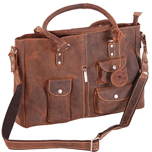 Greenburry VINTAGE Revival Vol.1 1916-25 Leder XL Shopper Handtasche | Schultertasche von Greenburry