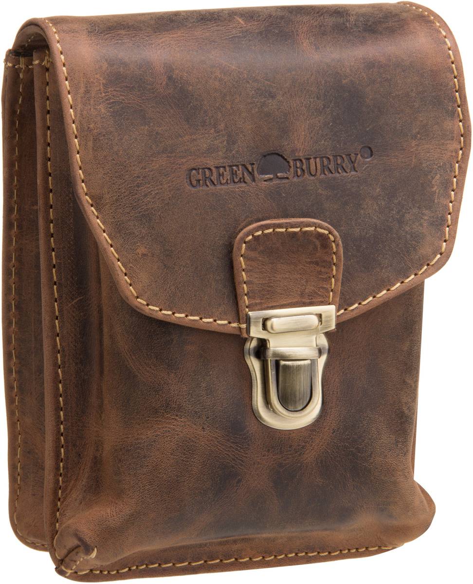 Greenburry Vintage 1754 Gürteltasche hoch  in Braun (1.3 Liter), Bauchtasche / Gürteltasche von Greenburry