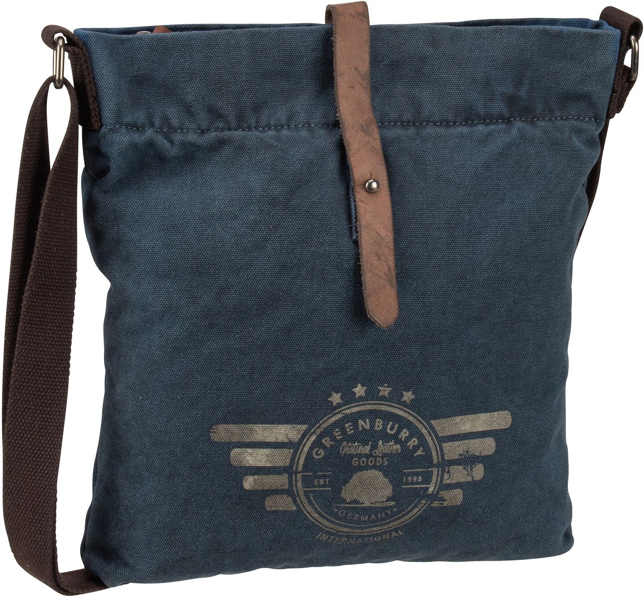 Greenburry Vintage Aviator 5894 Shoulderbag  Edition  in Blau (6.1 Liter), Umhängetasche von Greenburry