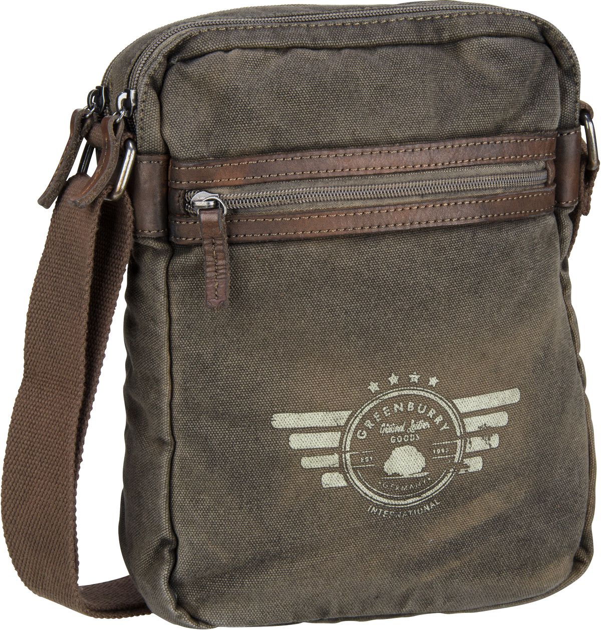 Greenburry Vintage Aviator 5903  in Oliv (5.1 Liter), Umhängetasche von Greenburry