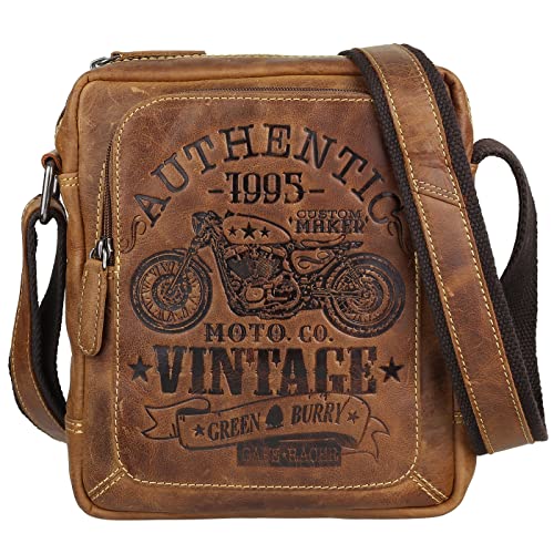 Greenburry Vintage Cafe-Racer Umhängetasche Leder 23 cm von Greenburry