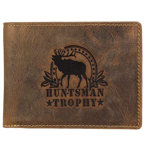 Greenburry Vintage Huntsman Trophy RFID Leder Geldbörse Portemonnaie BV-1796-HT-Stag Hirsch, Farbe:Braun von Greenburry