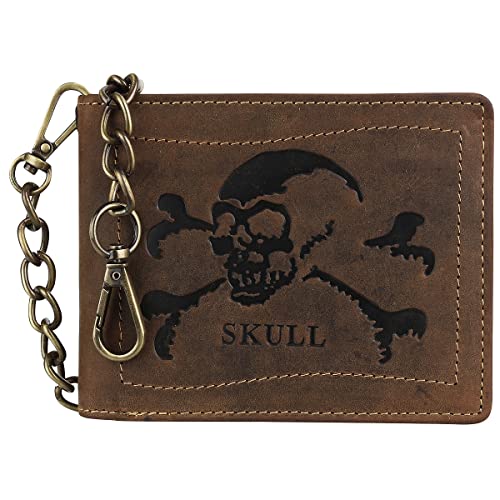 Greenburry Vintage Skull Geldbörse Leder 12 cm von Greenburry