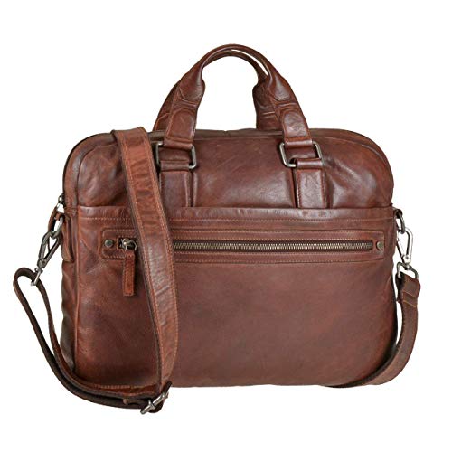 Greenburry Vintage Umhängetasche Braun 40x29x8cm Ledertasche Rucksack von Greenburry