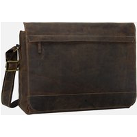Greenburry  - Vintage XXL Tasche Sattelbraun - Messenger Bag  , 15.6 l von Greenburry