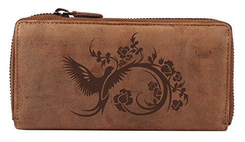 Greenburry stylische Damen-Geldbörse mit Blumenmotiv I Leder von Greenburry