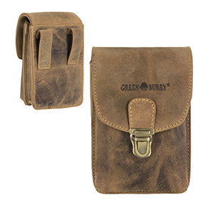 Gürteltasche Leder hoch Steckschloss braun VINTAGE 1754 | Greenburry.de von Greenburry