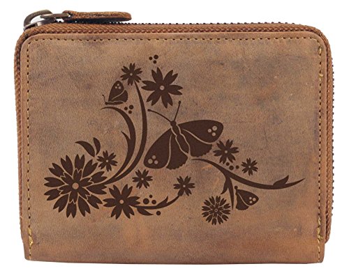 Greenburry Vintage Damen Geldbörse Braun I 13x3x10cm von Greenburry