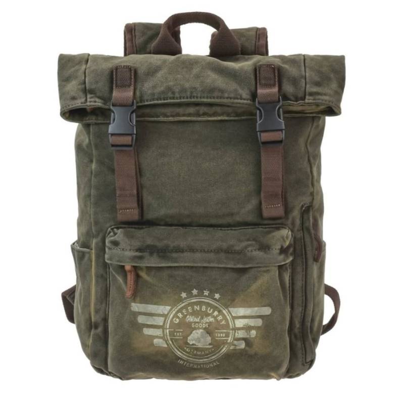 Rucksack Canvas 36x41cm "Aviator" Explorer No.1 khaki | Greenburry 5891-30 von Greenburry