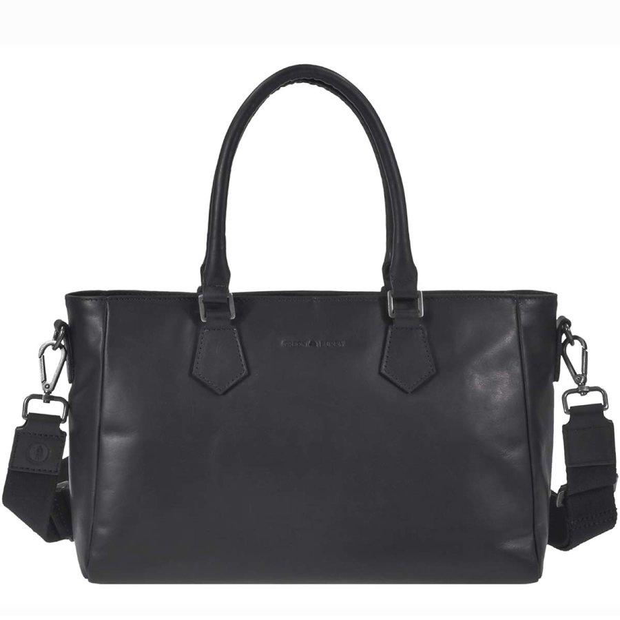 Shopper Leder 34x21cm Pure Black 1111-20 | Greenburry.de Shopper Leder 34x21cm Pure Black 1111-20 | Greenburry.de von Greenburry