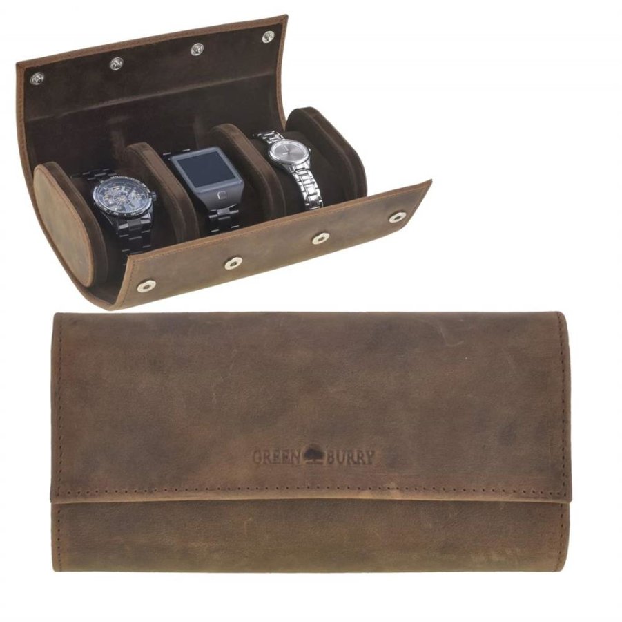 Uhrenetui Leder Vintage Reiseetui für 3 Uhren 1563 Uhrenetui Leder Vintage Reiseetui für 3 Uhren 1563 von Greenburry