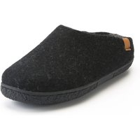 Pantoffel aus Wollfilz, schwarz von Greencomfort