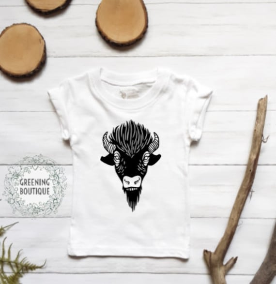 Bison Shirt, Kinder Kleinkind Kopf Baby Body, Unisex, Buffalo Neues Geschenk, T-Shirt, Geschenk von GreeningBoutique