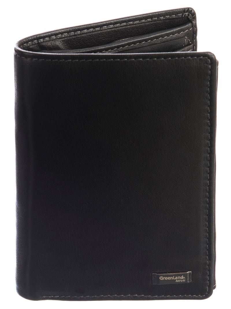 GreenLand Nature Geldbörse "Black Nappa" mit RFID-Abschirmmaterial von Greenland Nature