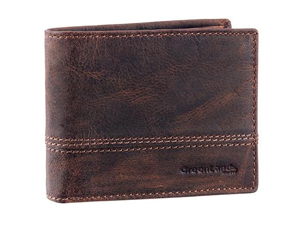 GreenLand Nature Geldbörse "Classic" aus Leder mit Ziernaht im Querformat von Greenland Nature