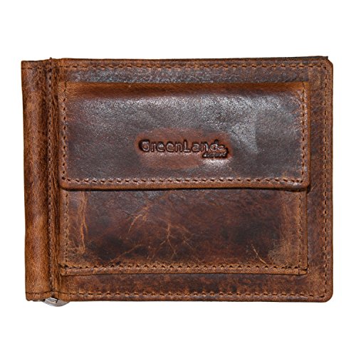 GREENLAND Montana Herren Geld Dollar Clip Geldklammer Geldbörse Portemonnaie Büffelleder 156-25 von Greenland
