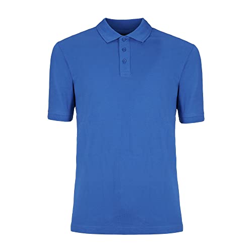 Poloshirt Herren, T-Shirt mit Kragen, Polo Shirt Basic, Polohemd Herren einfärbig, Premium Qualität, royal blau, 4XL von Greenpark