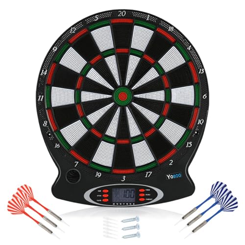 Dartscheibe Elektronisch Elektrische Dartscheibe für Kinder Erwachsene mit 6 Soft Tip Darts Elektronische Dartboards Set Outdoor mit LCD-Display Turnierscheibe Dartautomat Profi 44 x 51,5 x 2,8 cm von Greensen