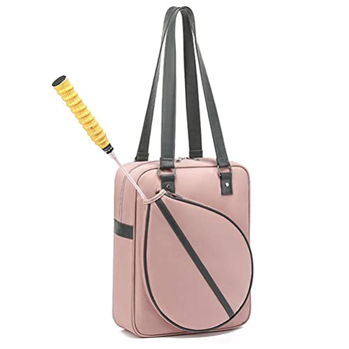 Greensen Badmintonschlägertasche, Tennisschlägertasche Sport Schultertasche Leichtgewicht Wasserdicht mit Geräumigem Fach für 2 Schläger Breiter Trageriemen (PINK) von Greensen